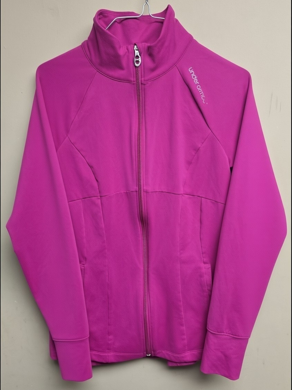 Under Armour Pink Full Zip Athletic Track Jacket Womens Size S/P Activewear